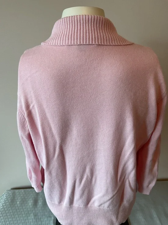 TanJay Pink Rhinestone Knit Fooler Sweater - Picture 5 of 8